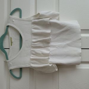 White Cold Shoulder Top